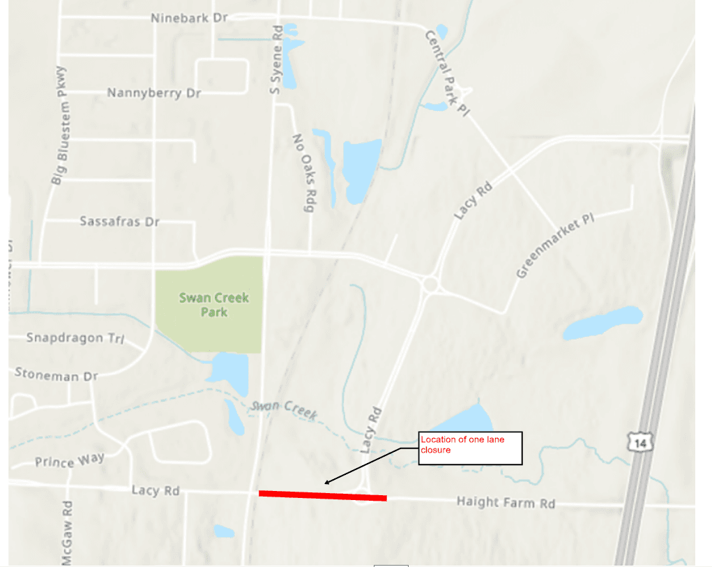 Lacy Road one lane 9.24