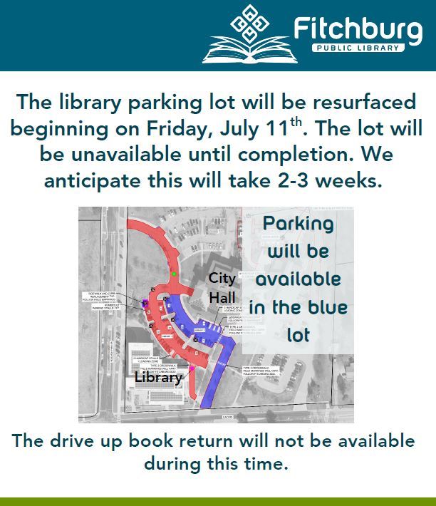 Library parking lot closure 2025
