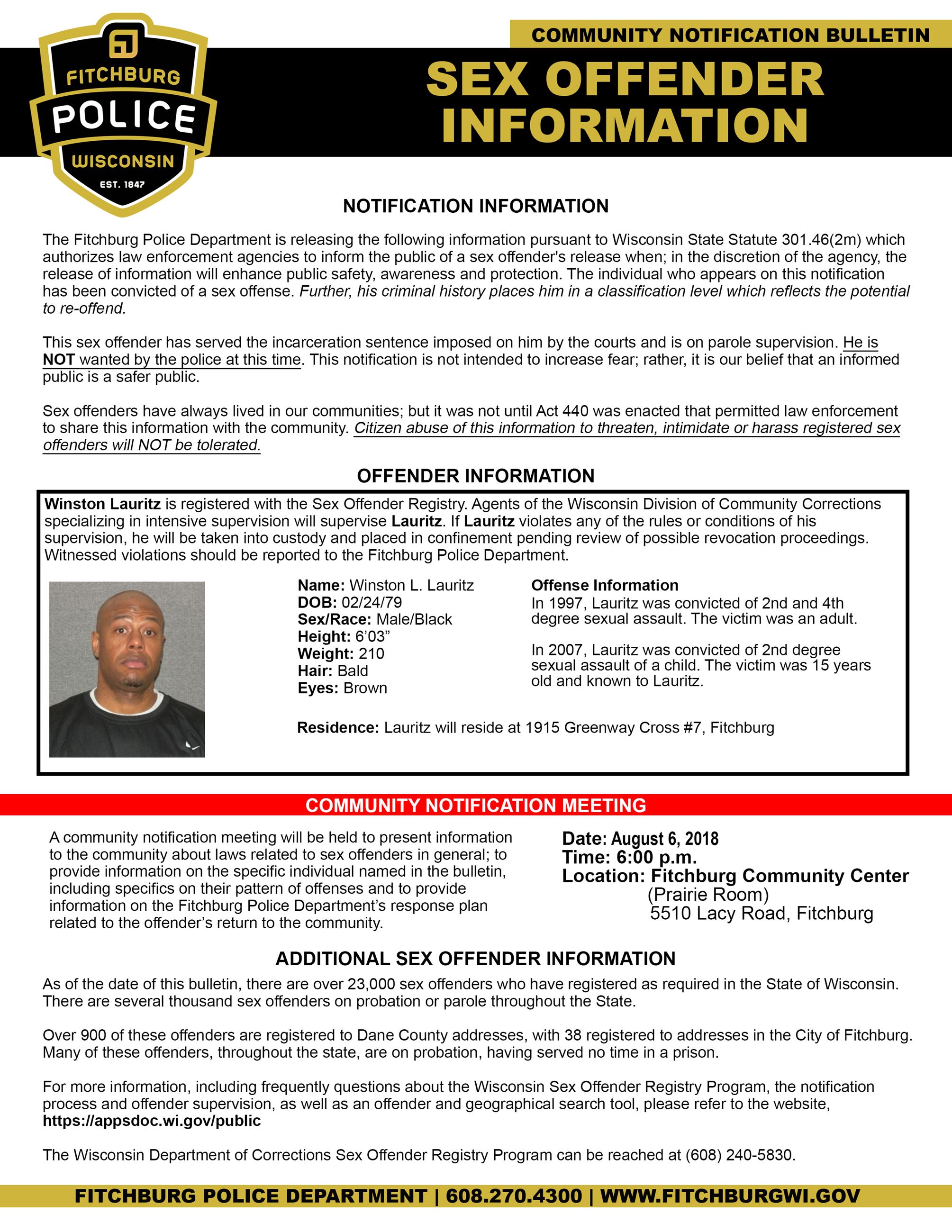 lauritz  notification bulletin