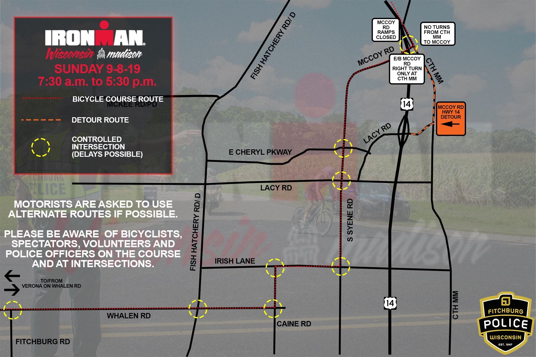 Ironman 2019 Traffic Alert