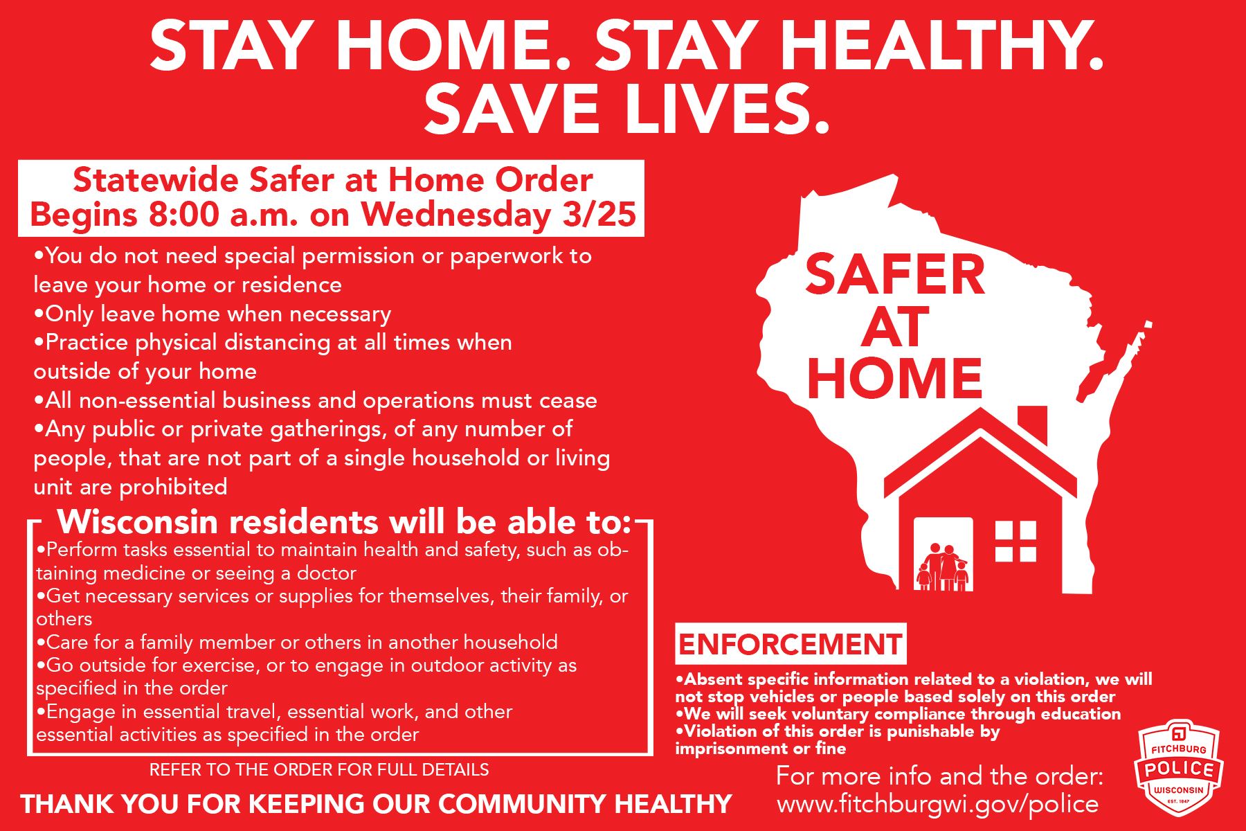 safer at home graphic