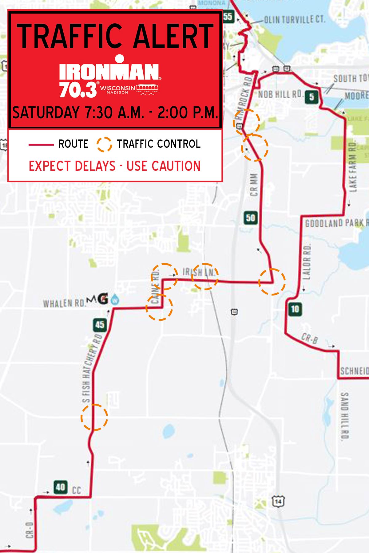 fitchburg 70.3 traffic